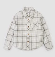 Load image into Gallery viewer, Miles Light Grey Plaid Flannel Shirt