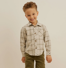 Load image into Gallery viewer, Miles Light Grey Plaid Flannel Shirt