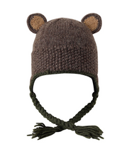 Load image into Gallery viewer, Ambler Kids Forest Animal Knit Hat with Tie