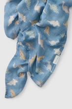 Load image into Gallery viewer, Loulou Lollipop Dinosaur Stomp Swaddling Blanket