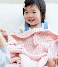 Load image into Gallery viewer, Bella Tunno Waffle Baby Blanket Blush