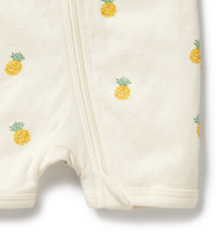 Load image into Gallery viewer, Wilson and Frenchy Piney Pals Cotton Pointelle Shortie Playsuit