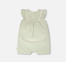 Load image into Gallery viewer, Deux Par Deux Vichy Shortie Playsuit