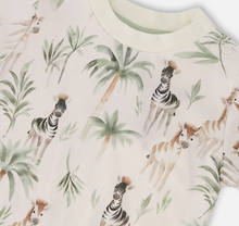 Load image into Gallery viewer, Deux Par Deux Zebra Print Tee and Pant