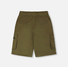 Load image into Gallery viewer, Deux Par Deux Stretch Twill Cargo Short Dark Khaki