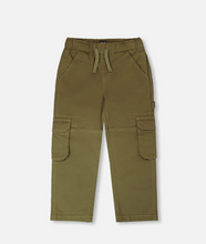 Load image into Gallery viewer, Deux Par Deux Twill Carpenter Pant Dark Khaki Green