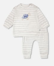Load image into Gallery viewer, Deux Par Deux Turtle Print Stripe Top and Pant