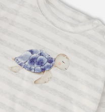 Load image into Gallery viewer, Deux Par Deux Turtle Print Stripe Top and Pant