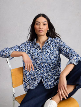 Load image into Gallery viewer, White Stuff UK Sophie Organic Cotton Shirt Navy Print