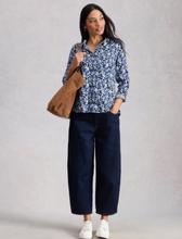 Load image into Gallery viewer, White Stuff UK Sophie Organic Cotton Shirt Navy Print