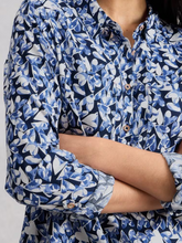 Load image into Gallery viewer, White Stuff UK Sophie Organic Cotton Shirt Navy Print
