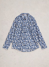 Load image into Gallery viewer, White Stuff UK Sophie Organic Cotton Shirt Navy Print