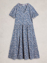 Load image into Gallery viewer, White Stuff UK Leah Jersey Dress Blue Multi