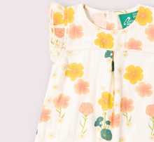 Load image into Gallery viewer, Little Green Radicals Flora Frill Summer Playsuit