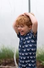 Load image into Gallery viewer, Little Green Radicals Singing Whales Playsuit