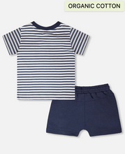 Load image into Gallery viewer, Deux Par Deux Pelican Stripe Tee and Short