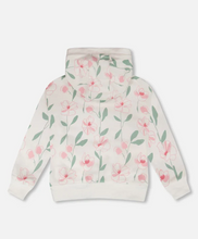 Load image into Gallery viewer, Deux Par Deux Flower Print Zip Hoodie