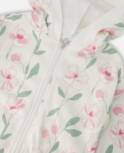 Load image into Gallery viewer, Deux Par Deux Flower Print Zip Hoodie