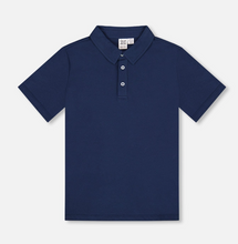 Load image into Gallery viewer, Deux Par Deux Polo Tee Navy