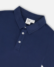Load image into Gallery viewer, Deux Par Deux Polo Tee Navy