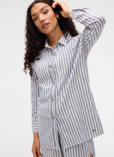 Load image into Gallery viewer, Fig Leidy Cabana Stripe Shirt French Navy