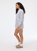 Load image into Gallery viewer, Fig Leidy Cabana Stripe Shirt French Navy