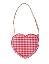 Load image into Gallery viewer, Rockahula Gingham Ruffle Love Heart Bag