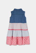 Load image into Gallery viewer, Boboli Denim Mix Print Dress