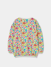 Load image into Gallery viewer, Boboli Flower Print Fleece Sweatshirt