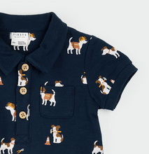 Load image into Gallery viewer, Petit Lem Pups at Work Shortie Playsuit