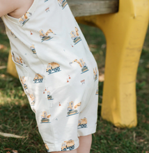 Load image into Gallery viewer, Petit Lem Diggers Shortie Playsuit