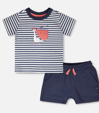 Load image into Gallery viewer, Deux Par Deux Pelican Stripe Tee and Short