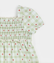 Load image into Gallery viewer, Petit Lem Strawberry Gingham Dress and Bloomer