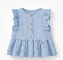 Load image into Gallery viewer, Souris Mini Blouse with Broderie Anglaise