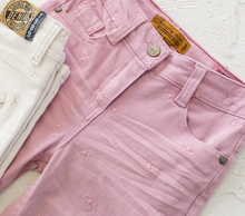Load image into Gallery viewer, Souris Mini Flower Embroidered Jeans