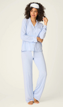 Load image into Gallery viewer, PJ Salvage Modal Basics Star Print PJ Set Blue