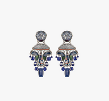 Load image into Gallery viewer, Ayala Bar Blue Domes, Glass Earrings, Naxos