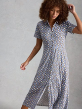 Load image into Gallery viewer, White Stuff UK Rua Jersey Shirt Dress Blue Multi
