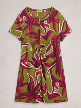 Load image into Gallery viewer, White Stuff UK Milly T-Shirt Dress Green Print