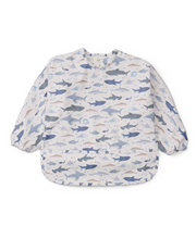 Load image into Gallery viewer, Loulou Lollipop Sharks Waterproof Bib