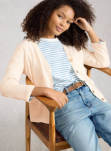 Load image into Gallery viewer, White Stuff UK Nova Linen Blend Cardi Nat White