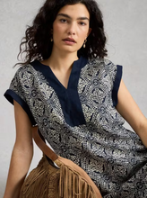 Load image into Gallery viewer, White Stuff UK Jilly Linen Dress Navy Multi