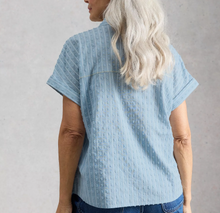 Load image into Gallery viewer, White Stuff UK Orla Button Thru Shirt Mid Blue