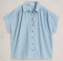 Load image into Gallery viewer, White Stuff UK Orla Button Thru Shirt Mid Blue