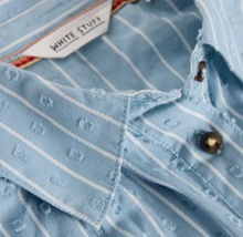 Load image into Gallery viewer, White Stuff UK Orla Button Thru Shirt Mid Blue
