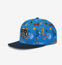 Load image into Gallery viewer, Headster Twisted Crayons Snapback Crisp Blue