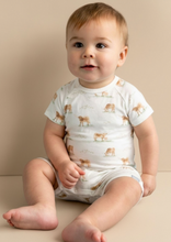 Load image into Gallery viewer, Coccoli Cow Print Modal Shortie Playsuit