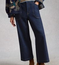 Load image into Gallery viewer, White Stuff UK Tia Wide Leg Crop Jean Dark Denim