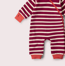 Load image into Gallery viewer, Little Green Radicals Little Unicorns Reversible Hooded Snug Playsuit