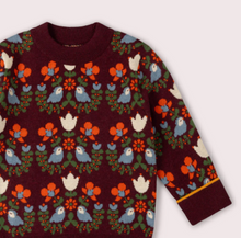 Load image into Gallery viewer, Little Green Radicals Folk Birds Pullover Sweater